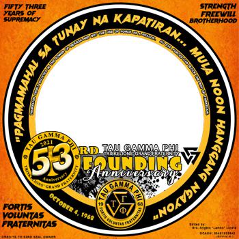 tau gamma sigma 53rd anniversary logo